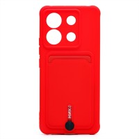 Чехол-накладка для Xiaomi Redmi Note 13 Pro 5G (красный) - SC304 с картхолдером