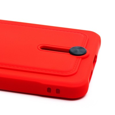 Чехол-накладка для Xiaomi Redmi Note 13 Pro 5G (красный) - SC304 с картхолдером