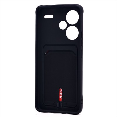 Чехол-накладка для Xiaomi Redmi Note 13 Pro+ (черный) - SC304 с картхолдером
