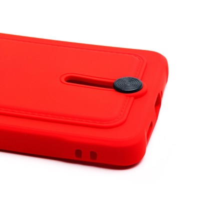 Чехол-накладка для Xiaomi Redmi Note 13 Pro+ (красный) - SC304 с картхолдером
