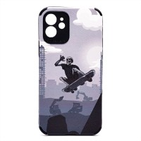 Чехол-накладка для Apple iPhone 12 - (001) (черный) - SC310
