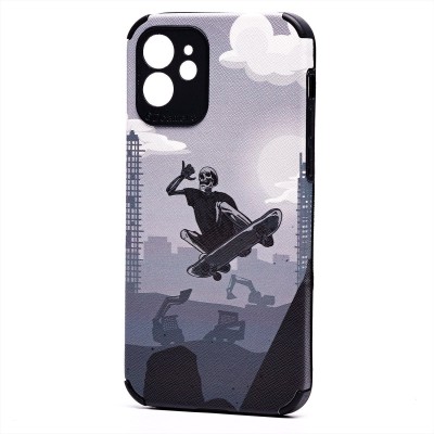 Чехол-накладка для Apple iPhone 12 - (001) (черный) - SC310