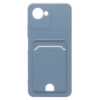 Чехол-накладка для OPPO realme C30 (серый) - SC315 с картхолдером