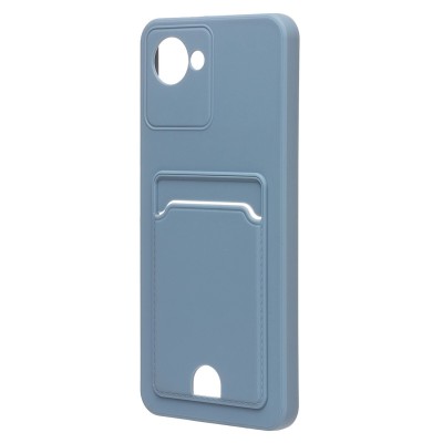 Чехол-накладка для OPPO realme C30 (серый) - SC315 с картхолдером