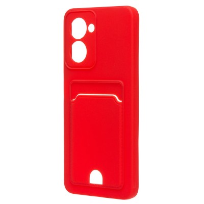 Чехол-накладка для OPPO realme C33 (красный) - SC315 с картхолдером