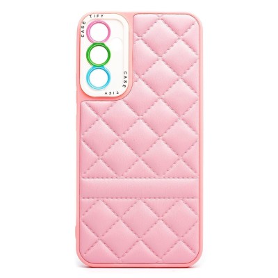 Чехол-накладка для Samsung A346 Galaxy A34 (светло-розовый) - SC318 экокожа