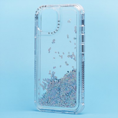 Чехол-накладка для Apple iPhone 14 (серебяный) - SC333