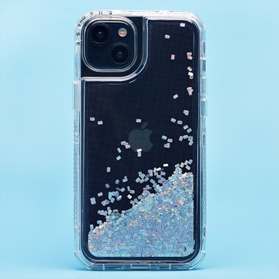 Чехол-накладка для Apple iPhone 15 Plus (серебяный) - SC333
