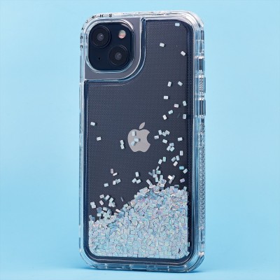 Чехол-накладка для Apple iPhone 15 Plus (серебяный) - SC333