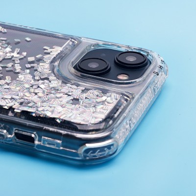 Чехол-накладка для Apple iPhone 15 Plus (серебяный) - SC333
