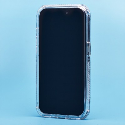 Чехол-накладка для Apple iPhone 15 Pro (серебяный) - SC333