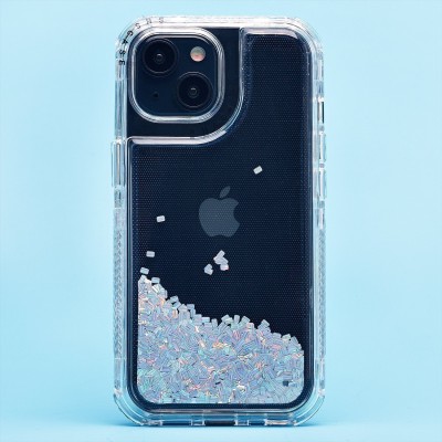 Чехол-накладка для Apple iPhone 15 (серебяный) - SC333