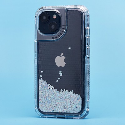 Чехол-накладка для Apple iPhone 15 (серебяный) - SC333