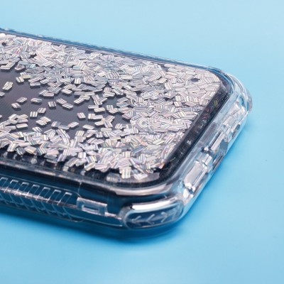 Чехол-накладка для Apple iPhone 15 (серебяный) - SC333