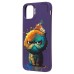 Чехол-накладка для Apple iPhone 11 (кот) (фиолетовый) - SC335