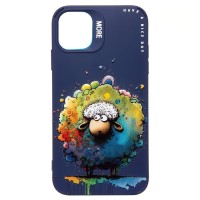 Чехол-накладка для Apple iPhone 11 (овечка) (темно-синий) - SC335