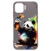 Чехол-накладка для Apple iPhone 11 (панда) (серый) - SC335