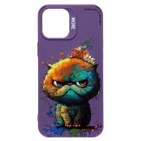 Чехол-накладка для Apple iPhone 12 Pro Max (кот) (фиолетовый) - SC335