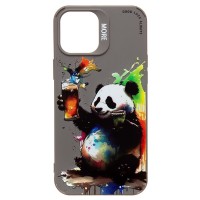 Чехол-накладка для Apple iPhone 12 Pro Max (панда) (серый) - SC335
