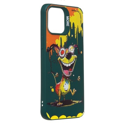 Чехол-накладка для Apple iPhone 12 Pro Max (собака) (темно-зеленый) - SC335