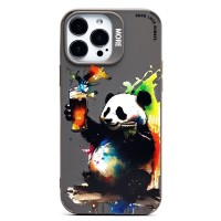 Чехол-накладка для Apple iPhone 13 Pro Max (панда) (серый) - SC335 Чехол-накладка для Apple iPhone 13 Pro Max (панда) (серый) - SC335