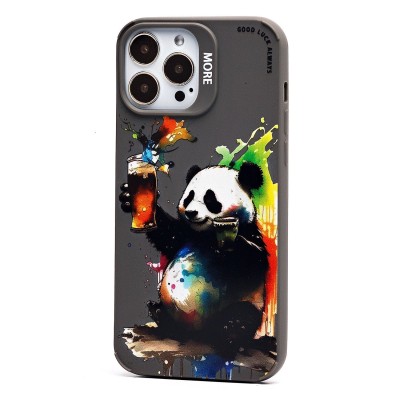Чехол-накладка для Apple iPhone 13 Pro Max (панда) (серый) - SC335 Чехол-накладка для Apple iPhone 13 Pro Max (панда) (серый) - SC335