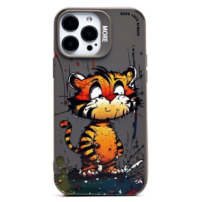 Чехол-накладка для Apple iPhone 13 Pro Max (тигр) (серый) - SC335