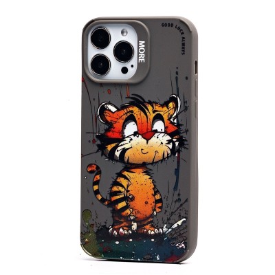 Чехол-накладка для Apple iPhone 13 Pro Max (тигр) (серый) - SC335