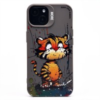 Чехол-накладка для Apple iPhone 13 (тигр) (серый) - SC335