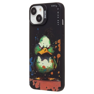 Чехол-накладка для Apple iPhone 13 (утка) (черный) - SC335