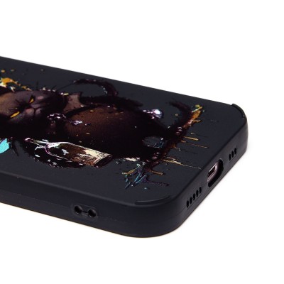 Чехол-накладка для Apple iPhone 13 (черный кот) (черный) - SC335