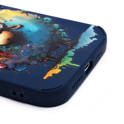 Чехол-накладка для Apple iPhone 14 Pro Max (овечка) (темно-синий) - SC335 Чехол-накладка для Apple iPhone 14 Pro Max (овечка) (темно-синий) - SC335