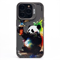 Чехол-накладка для Apple iPhone 14 Pro (панда) (серый) - SC335