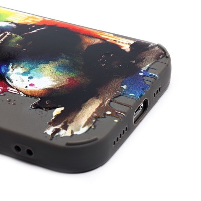 Чехол-накладка для Apple iPhone 14 Pro (панда) (серый) - SC335