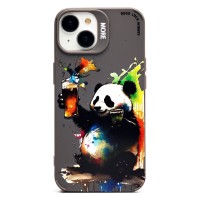 Чехол-накладка для Apple iPhone 14 (панда) (серый) - SC335