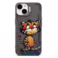 Чехол-накладка для Apple iPhone 14 (тигр) (серый) - SC335 Чехол-накладка для Apple iPhone 14 (тигр) (серый) - SC335