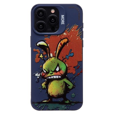 Чехол-накладка для Apple iPhone 15 Pro Max (заяц) (темно-синий) - SC335