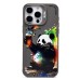 Чехол-накладка для Apple iPhone 15 Pro Max (панда) (серый) - SC335