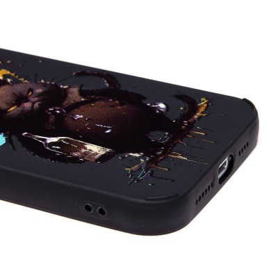 Чехол-накладка для Apple iPhone 15 Pro Max (черный кот) (черный) - SC335