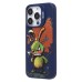 Чехол-накладка для Apple iPhone 15 Pro (заяц) (темно-синий) - SC335