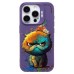 Чехол-накладка для Apple iPhone 15 Pro (кот) (фиолетовый) - SC335