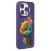 Чехол-накладка для Apple iPhone 15 Pro (кот) (фиолетовый) - SC335