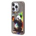Чехол-накладка для Apple iPhone 15 Pro (панда) (серый) - SC335