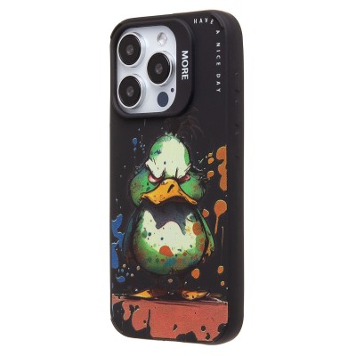 Чехол-накладка для Apple iPhone 15 Pro (утка) (черный) - SC335