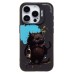 Чехол-накладка для Apple iPhone 15 Pro (черный кот) (черный) - SC335