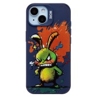 Чехол-накладка для Apple iPhone 15 (заяц) (темно-синий) - SC335