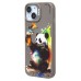 Чехол-накладка для Apple iPhone 15 (панда) (серый) - SC335