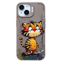 Чехол-накладка для Apple iPhone 15 (тигр) (серый) - SC335