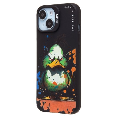 Чехол-накладка для Apple iPhone 15 (утка) (черный) - SC335