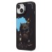 Чехол-накладка для Apple iPhone 15 (черный кот) (черный) - SC335